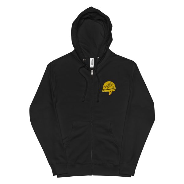 Unisex fleece zip up hoodie
